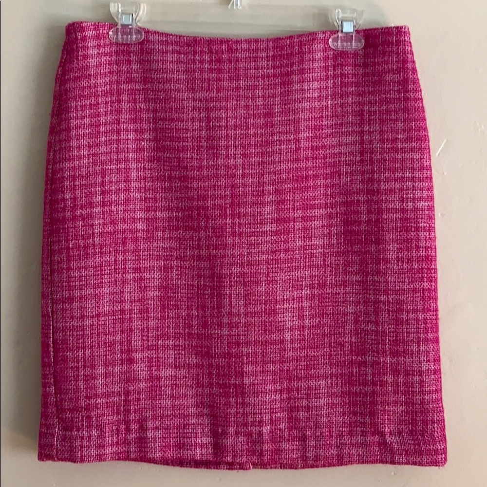 Talbots Skirt Magenta Tweed Wool Blend Pencil Office Corporate Career Wear 12P